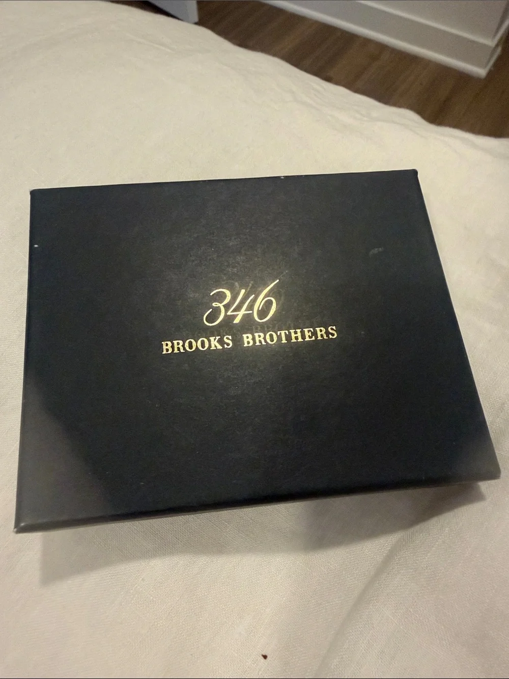 Brooks Brothers Dark Brown Leather Wallet with Gift Box